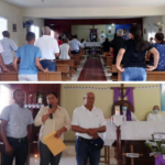 La Junta Municipal de Cana Chapetón entrega aporte económica a Iglesia 