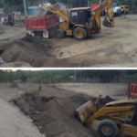 La Junta realiza trabajos de nivelación en terreno para la funeraria 