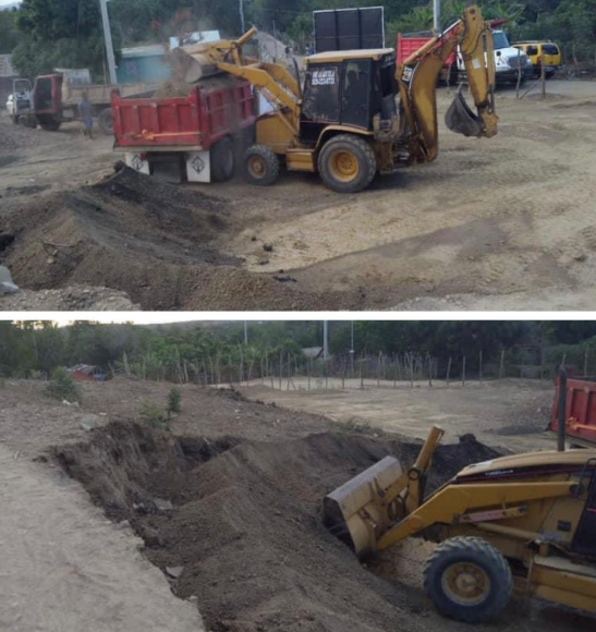 La Junta realiza trabajos de nivelación en terreno para la funeraria 