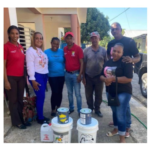 Junta Municipal de Cana Chapetón realiza entrega de materiales para pintura de parque. 