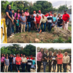 Junta Municipal y comunitarios Realizan primer picazo para construcción de área de juego en la Reforma