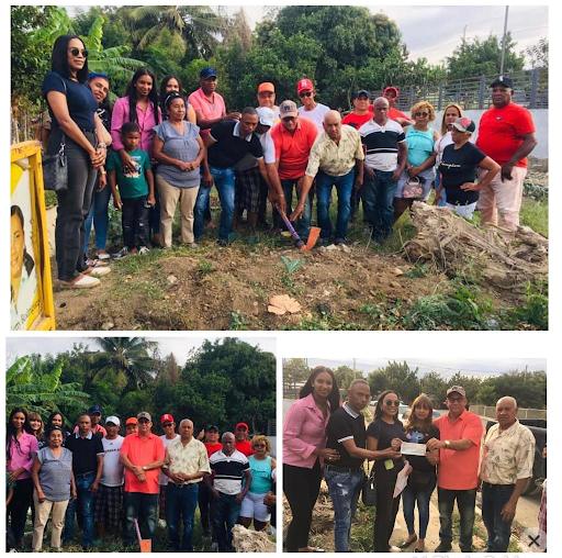 Junta Municipal y comunitarios Realizan primer picazo para construcción de área de juego en la Reforma