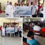 Junta Municipal entrega aporte económico a iglesia católica.