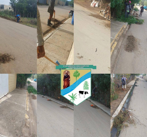 Junta Municipal realiza jornada de limpieza en zonas cercanas al Liceo del Distrito. 